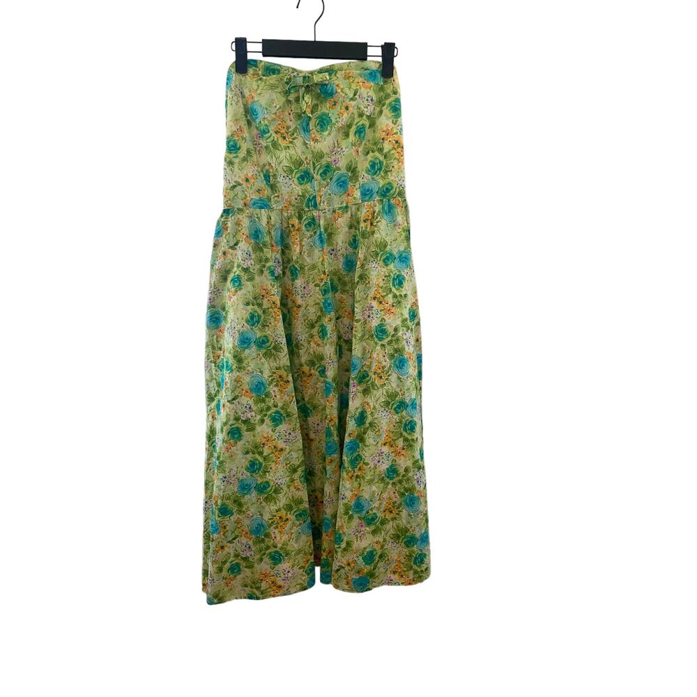 Chadwick’s Size 10 Strapless Multi color green  Dress Summer Lining Comfortable - Picture 9 of 12
